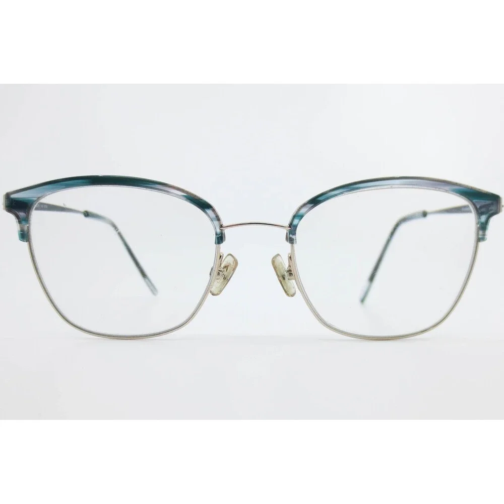 Morel France 30284L Eyeglasses Teal Blue Silver Cat Eye Frames 52-19-145 VD 09